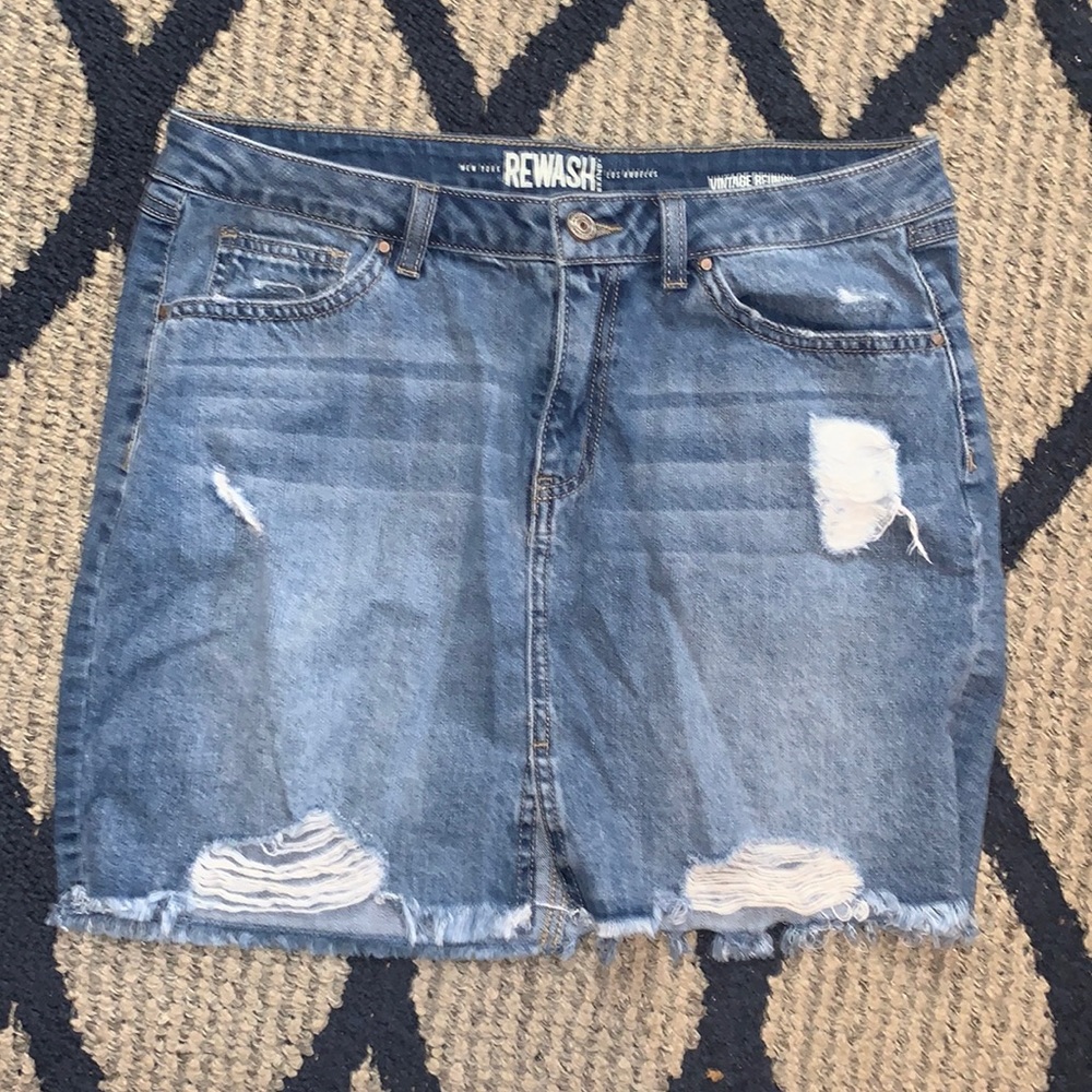 Stretchy jean skirt